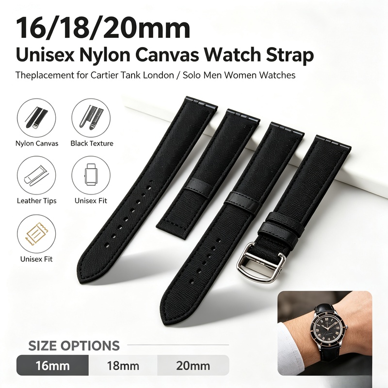 Men'S Accessories London - حزام ساعة نايلون ناعم للجنسين 16/18/20
