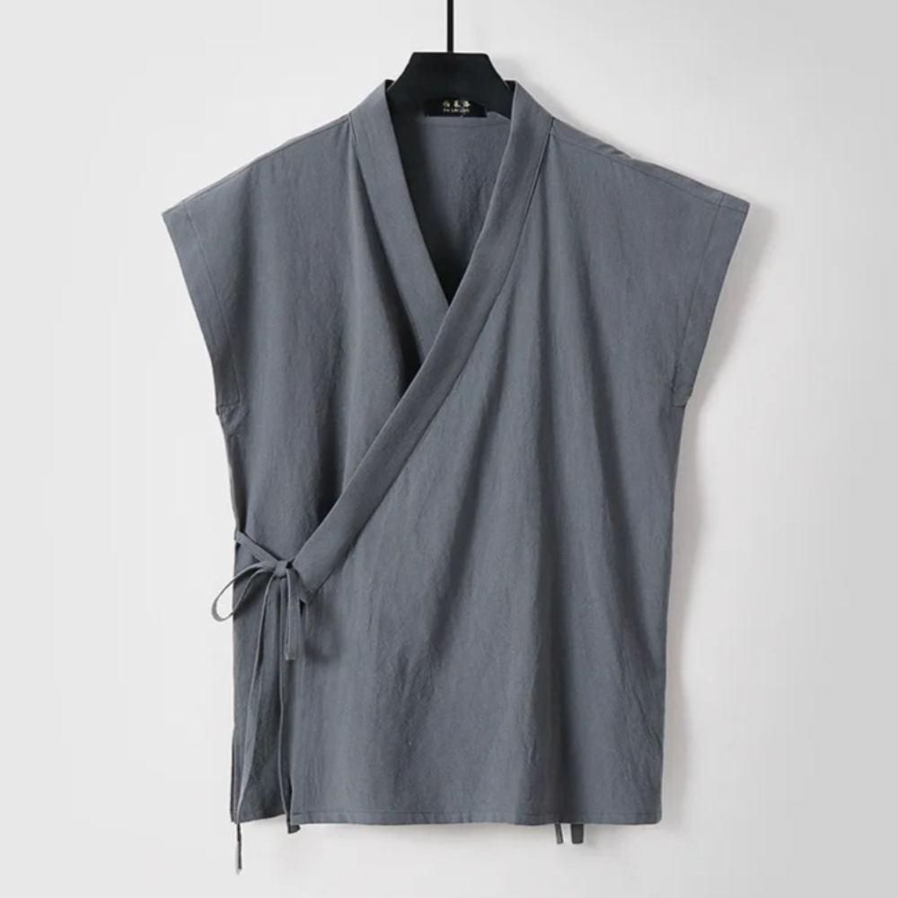 قميص رجالي صيني بدون أكمام من  - مراجعة Men'S Kimono Accessories وسعره